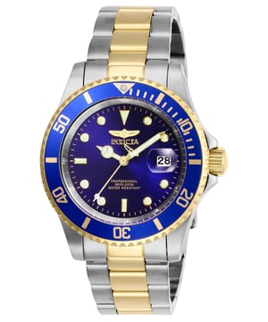 Das Invicta 26972 hat ein 40 millimeter Edelstahl gehäuse mit einem blauen Zifferblatt.
Dieses Modell wird von einem präzisen  Quarzuhrwerk angetrieben.
20 bar Wasserdichtigkeitszertifizierung.
Dieses Modell ist von der Invicta Pro Diver Kollektion.

2 Jahre Garantie.