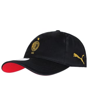 Puma AC Milan 120th Anniversary Men's Black Cap – a tribute to the storied legacy of AC Milan and a celebration of 120 years of football excellence. This cap combines timeless style with a special commemorative design, allowing you to show your support for the club while staying fashion-forward.

Key Features:

 1. AC Milan 120th Anniversary:  This cap is a part of the celebration of AC Milan's remarkable 120-year history. It pays homage to the club's rich heritage and enduring success on the football field.

 2. Classic Black Color: The cap's black color exudes sophistication and versatility, making it easy to incorporate into a wide range of outfits. Whether you're at a match or out and about, this cap adds a touch of elegance to your look.

 3. Stylish Design: The cap's design strikes a balance between sporty and sleek. It features the iconic AC Milan logo, a symbol recognized by football enthusiasts worldwide, creating a statement piece that resonates with fans and fashion enthusiasts alike.

 4. Comfortable Fit: Crafted with comfort in mind, the cap offers a relaxed fit that ensures all-day wearability. The adjustable strap at the back lets you achieve a personalized fit that suits your preferences.

 5. Commemorative Detailing: In addition to the AC Milan logo, the cap includes special details that highlight the club's 120th anniversary, making it a collector's item for dedicated fans and football history enthusiasts.

 6. Versatile Style: The timeless black color and sleek design of the cap make it versatile for various occasions. Whether you're headed to a match, hanging out with friends, or running errands, it adds a touch of AC Milan pride to your outfit.

 7. Tribute to Football Excellence: The Puma AC Milan 120th Anniversary Men's Black Cap serves as a visual representation of AC Milan's legacy of football excellence