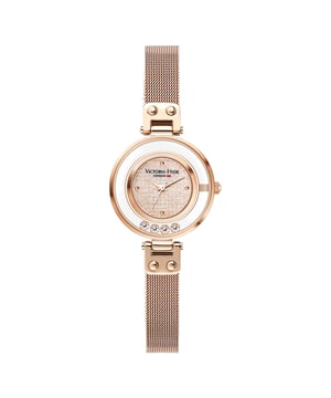 Pretty and Elegant Watch: The beautiful dial with small face is suitable for women's small wrists. Watch dial is also decorated with four clear crystals that makes this watch looks stylish, and elegant.

Case diameter: 30mm; Case thickness: 7.4mm;  Watch band length: 180mm; width: 10 mm

Slim Leather Band: Strap width:10mm, which is breathable and durable, provide comfortable wearing experience for you.

Quartz Women Watch: Japanese quartz movement, keep time accurately.

Waterproof Watch Women: 30M Waterproof,will withstand splashes in water, but not suitable for swimming or bathing.

Gifts for Her: It comes with nice Victoria Hyde gift box, can be as mothers day gifts, anniversary gifts, birthday present etc.