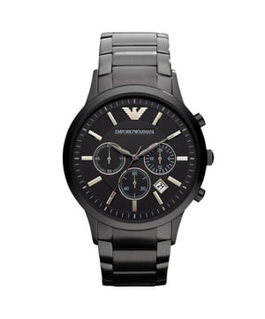 Stijlvol heren horloge van het merk Armani. Het horloge heeft een polsbandje dat ook kleiner gemaakt kan worden, de kast heeft een diameter van 43 mm en het uurwerk is van Quartz.  Merk: ArmaniModelnaam: AR2453 (43mm)Categorie: heren horlogeMaterialen: edelstaalKleur: zwart, blauw