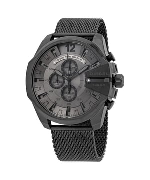 Shop Diesel DZ4527 Mega Chief Chronograaf Gunmetal Roestvrij Staal Herenhorloge