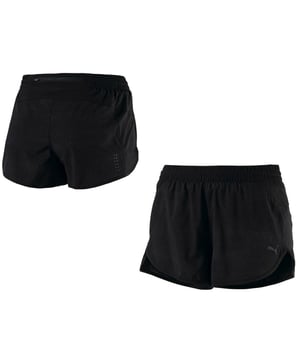 Puma NightCat Reflective Damen Gym Fitness Sport Shorts Schwarz 515802 01 RW63