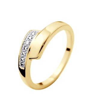 Ring Luxus - Diamanten 0,01 Karat - Gold - Größe 48 bis 62, I bis U - Unser Schmuck wird in Frankreich hergestellt und wird in einer Geschenkbox mit Echtheitszertifikat und internationaler Garantie geliefert.