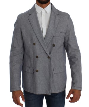 100% authentischer MASTER COAT Blazer  
Farbe: Blau gemustert  
Modell: Doppelreiher  
Schnitt: Regulär klassisch  
Drei Fronttaschen  
Logo-Detailing  
Hergestellt in Italien  
Material: Baumwollmischung  