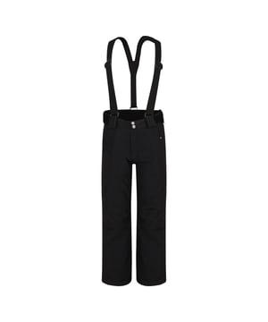 Waterproof and breathable coated polyester twill fabric. Water repellent finish. Taped seams. High loft polyester insulation. Polyester lining. Adjustable detachable braces with front slider system. Part-elasticated waist with adjusters. 2 side zipped pockets. Grow cuffs at hem. Integral snow gaiters. Reflective detail for enhanced visibility.
