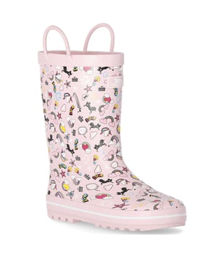 Geprinte Wellingtonlaarzen. Gevoerde binnenzool voor extra comfort. Duurzame gripzool voor stabiliteit. Waterdicht. Bovenwerk: rubber, voering: textiel, binnenzool: EVA, buitenzool: EVA.