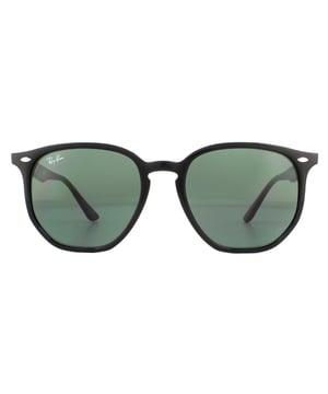 Lunettes de soleil Ray-Ban RB4306 601/71 Le vert foncé noir a en fait une forme angulaire hexagonale à l'avant avec une touche moderne unique au style rond traditionnel pour un look frais contemporain.