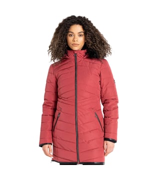 The Women's Striking III Jacket. Made of waterproof and breathable ARED 10,000 fabric with a durable water repellent finish to keep you fully protected. Fashion meets function with an on-trend padded silhouette and removable faux fur hood trim. This product is made using recycled plastic bottles. Recycled waterproof & breathable fabric - Ared 10,000. Water repellent finish. Functional fashion. On-trend padded silhouette. Recycled high warmth padding. Fixed adjustable hood with removable faux fur trim (makes for easy washing). Metal luxe badge & zip pullers embellished with crystals. 2 way metal effect centre front zip with inner zip guard. Velvet touch inner collar. Warm inner sleeve cuffs. Leatherette binding to cuffs, hem and zip. 2 x lower pockets with metal effect zips. Zipped vents at hem sides for unrestricted movement. Cire printed recycled lining. This product recycled 15 plastic bottles (500ml size).