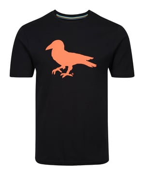 Update your casual looks with this laid-back Modern Amusement tee featured in the sustainable conscious cLAssics range. It is cut from a soft organic cotton and is detailed with the brands iconic crow printed on the front. This piece is completed with the crow embroidery on the right sleeve. Iconic Modern Amusement crow embroidery. Iconic Modern Amusement multi coloured trim tape. Modern Amusement crow print.