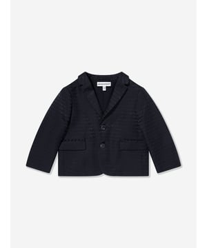 Unveil timeless elegance with the Emporio Armani Boys Logo Blazer in Navy, tailored perfectly for AW2024. Crafted for style and comfort, this piece is an essential for a young gentleman's wardrobe. Key features include: Iconic Emporio Armani logo detailing adds a luxe touch. Premium fabric ensures durability and all-day comfort. Versatile design complements both formal events and casual outings. Navy hue provides a classic, sophisticated look.Elevate your boy's fashion ensemble with this exquisite blazer. Perfect for making a stylish statement!
