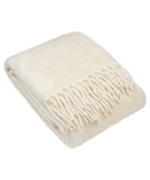 Inspired by modern and minimalist art; the Meta throw features a multitude of fluid abstract jacquard shapes, on an ultra-soft faux mohair fabric. Complete with twisted tassel edging on both sides, this design is perfect for layering within any neutral interior.