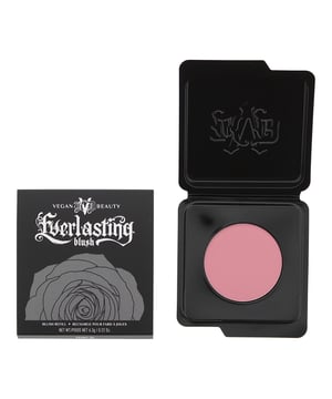 KVD Everlasting Refill Blush is a high-quality blush formula that delivers long-lasting, vibrant color to your cheeks. This refillable blush is part of the KVD Everlasting Blush collection, known for its exceptional pigmentation and smooth application. The blush is finely milled and blends effortlessly onto the skin, providing a soft and natural-looking flush of color. It is available in a range of shades to suit different skin tones and preferences, from subtle neutrals to bold and vibrant hues. Whether you prefer a soft, romantic glow or a bold pop of color, the KVD Everlasting Refill Blush has options to help you achieve your desired look. The formula is buildable, allowing you to customise the intensity of the blush. Whether you prefer a sheer wash of color or a more dramatic effect, you can easily layer the product to achieve your desired level of pigmentation. The blush has a velvety texture that blends seamlessly into the skin, leaving a smooth and flawless finish.  Not only does the KVD Everlasting Refill Blush provide beautiful color, but it is also formulated to be long-lasting. The blush stays put throughout the day, resisting fading or smudging, so you can enjoy a fresh and radiant look for hours.