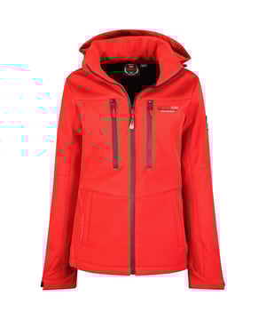 Chaqueta Geographical Norway para mujer. La chaqueta está hecha de poliéster y elastano de alta calidad y tiene un cálido forro interior.  Marca: Geographical NorwayNombre del modelo: Chaqueta Softshell TimmexCategoría: chaqueta softshell señorasMateriales: poliéster y elastanoColor: rojo