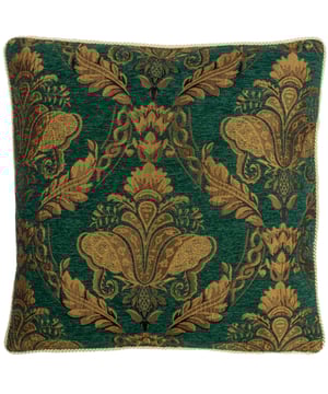 The Shiraz range is the height of opulence. Each piece has an embroidered damask pattern in delicate gold, presented on chenille-style fabric. The Shiraz cushions have a delicate twist piped edging in gold with a reversible design. The hidden zip closure ensures no attention is taken from the beautifully embroidered fabric. Although these lavish cushions are Made using 100% hard-wearing polyester they will need extra care when cleaning and are therefore dry clean only.