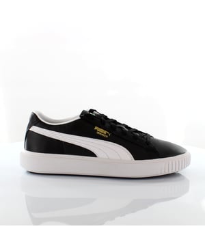 Puma Breaker Leather Low Top Tope Up Trainers Black 366078 01