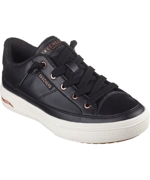 Tijdloze stijl en ondersteunend comfort worden gecombineerd in Skechers Street Arch Fit Arcade On My Way. Dit gemakkelijk te dragen ontwerp heeft een bovenwerk van synthetisch duraleather met decoveters, een uitneembare Arch Fit binnenzool en een lichtgewicht dempende middenzool.