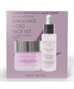 Bakuchiol + CBD Serum 30ml:
Anti-Aging-Serum mit sanftem, aber effektivem Bio-Retinol und Hyaluronsäure
 Glättet feine Linien und Fältchen bei langfristiger Anwendung
 Unterstützt die natürliche Erneuerung der Haut für einen strahlenderen, gleichmäßigeren Hautton
 Reich an natürlichen Antioxidantien, Fruchtextrakten und Ölen
 Enthält 3 x Pflaumenextrakt - Kakadupflaumenextrakt, Pflaumenkiefernextrakt, Wildpflaumenfruchtextrakt.
 Enthält Bio-Retinol namens Bakuchiol, Aloe Vera Saft, Magnolienblattextrakt und Arganöl
 Ein bahnbrechendes Anti-Ageing-Serum, das Retinol-Ergebnisse ohne Irritationen liefert und gleichzeitig die Vitalität und Ausstrahlung der Haut verbessert. Mit Hyaluronsäure angereichert, spendet es intensive Feuchtigkeit und mildert das Erscheinungsbild feiner Linien und Fältchen. Drei einzigartige Pflaumenextrakte mit Bio-Retinol namens Bakuchiol machen diese Creme einzigartig auf dem Markt.

Bakuchiol + CBD | Creme 50ml:
Anti-Aging-Creme mit sanftem, aber effektivem Bio-Retinol.
 Glättet feine Linien und Fältchen bei langfristiger Anwendung.
 Unterstützt die natürliche Erneuerung der Haut für einen helleren, gleichmäßigeren Hautton.
 Voller natürlicher Antioxidantien und hautglättender Öle.
 Enthält 3 x Pflaumenextrakt - Kakadupflaumenextrakt, Pflaumenkiefernextrakt, Wildpflaumenfruchtextrakt.
 Enthält Bio-Retinol namens Bakuchiol, Extrakt aus weißer Weidenrinde, Traubenkernöl und Aloe Vera-Saft.
 Eine bahnbrechende Anti-Ageing-Creme, die Retinol-Ergebnisse ohne Irritationen liefert und gleichzeitig die Vitalität und Ausstrahlung der Haut verbessert. Sie ist intensiv nährend und feuchtigkeitsspendend und mildert das Erscheinungsbild von feinen Linien und Fältchen. Drei einzigartige Pflaumenextrakte mit Bio-Retinol namens Bakuchiol machen diese Creme einzigartig auf dem Markt.