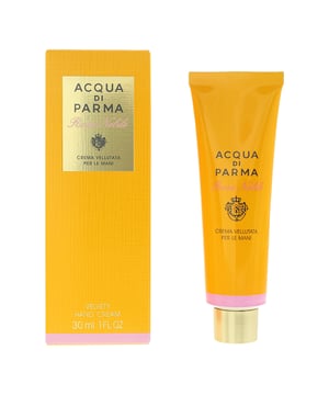 Acqua Di Parma Rosa Nobile Hand Cream is a luxurious essential for your daily skincare regimen, embodying the timeless elegance and floral sophistication of Rosa Nobile fragrance. Enriched with the delicate scent of Rosa Nobile, this hand cream offers a pampering experience that leaves your hands feeling nourished, hydrated, and delicately perfumed. Indulge your senses in the enchanting aroma of Rosa Nobile, capturing the essence of a blooming rose garden in full splendor. Enhanced with notes of fresh bergamot, velvety violet, and warm cedarwood, the fragrance is both graceful and alluring, creating a sensory journey that uplifts the spirit. Crafted with moisturising ingredients such as shea butter and almond oil, this luxurious hand cream deeply hydrates and softens the skin, leaving it velvety smooth and supple to the touch. Its lightweight formula absorbs quickly, without leaving any greasy residue, ensuring your hands feel pampered and comfortable throughout the day.