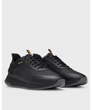 Signature-trim trainers by BOSS Menswear. Set on a ridged outsole, this pair is crafted in a mix of materials for modern performance.

Laces
Fully lined
Packaging: Box

100% Polyester, Lining: 100% Polyester, Sole: 70% Ethylene vinyl acetate, 30% Rubber, Facing: 100% Thermoplastic polyurethane, Innersole: 100% Polyester 
50536488
 
