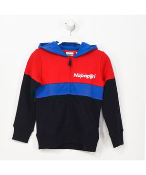 Sudadera con capucha Napapijri.
Color Rojo-azul-negro
Sudadera con capucha y cremallera.
Manga larga con acabado acanalado.
Nombre de la marca estampado en frontal.
Costuras vistas a tono.

Composición:  100% Poliester

Lavar máximo a 30ºC.
- No planchar.
- Permite usar secadora.
- No usar lejía.
- No admite el lavado en seco.