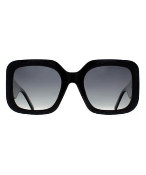 Marc Jacobs Square Womens Black Grey Gradient MARC 647/S  Sunglasses are a flawless fusion of timeless elegance and contemporary style. Crafted with meticulous attention to detail, these sunglasses feature a sleek and sophisticated design, boasting a classic square frame that exudes confidence and sophistication.