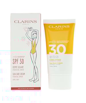 The Clarins Pick & Love SPF 30 Sun Care Body Cream is a versatile and protective sun care product designed to provide effective sun defence while also nourishing and hydrating the skin. The creamy texture of the body cream ensures smooth and even application, allowing you to cover larger areas of your skin with ease. The formulation is designed to suit a range of skin types, offering effective sun protection and hydration without causing irritation.