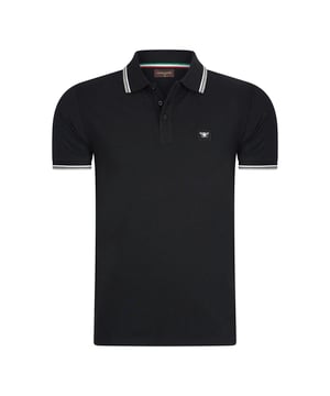 Polo Applique Pique von Cappuccino Italia in der farbe Schwarz und in größe M.