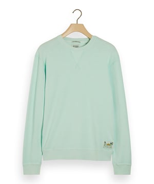 Ein einfaches Basic für die Freizeit: Scotch & Soda-Pullover mit Rundhalsausschnitt und Rippbündchen an Ärmeln und Saum in normaler Passform.