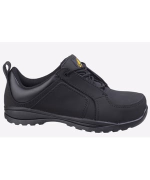 A lightweight safety shoe with rubber sole to 300 degrees, heat resistant, SRC slip and anti-static penetration protection sole.
- Amblers Safety FS59C Ladies Safety
- Action Nubuck Leather
- Hidden Lace Looping System
- Pull on Loop
- Padded collar
- Heat resistant rubber outsole
- Lightweight Composite Toe Cap and Midsole
- Meets EN ISO 20345:2011 Safety footwear standards
- Antistatic protection and energy absorbing heel