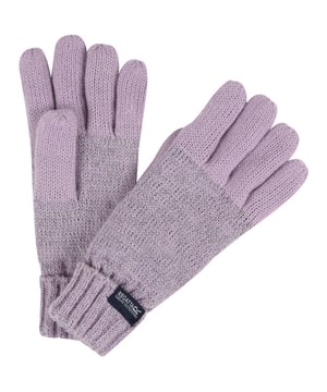100% acrylic knit with reflective thread. 100% polyester fleece lining.