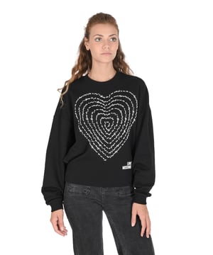 Dames Sweatshirt  
Detail: W 6 431 02 M 4055 C74 ZWART  
Kleur: Zwart  
Samenstelling: 100% KATOEN  
VOERING: 99% KATOEN + 1% ELASTAAN  
Gemaakt in Turkije  
100% KATOEN - BINNENKANT 99% KATOEN 1% ELASTAAN