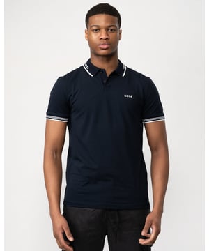 A contemporary polo shirt cut to a defined fit by BOSS Menswear, created in stretch cotton with contrast stripes and branding.

Slim fit
Flat-knit collar
Number of buttons: 2
Short sleeves
Flat-knit cuffs
Standard length
92% Cotton, 8% Elastane

50506193