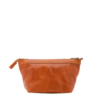 Bolso de mano unisex. El cierre es con cremallera. Los bolsillos internos son dos con cremallera y dos abiertos. Los bolsillos externos están ausentes. Falta la correa para el hombro. El mango es de piel. Hay un compartimento interno. El material exterior es auténtica piel de vacuno. Internamente está forrado en algodón. Medidas: 18x23x12 cm. Hecho en Italia