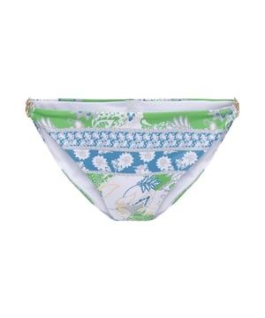 Entdecke den Ethnostyle mit unserem Bikini-Slip. Die normale Passform und der elastische Bund bieten den ganzen Tag über Komfort und Halt. Die edle Kettenring-Applikation verleiht ihm einen Hauch von Raffinesse und Stil. Genieße ein Gefühl von Leichtigkeit und Bewegungsfreiheit dank des normalen Beinausschnitts. Tauche ein in den unvergleichlichen Tragekomfort dieses einzigartigen Designs. Perfekt für sonnige Tage am Strand oder am Pool, strahle Selbstvertrauen und Stil aus. Der Boho-Stil verleiht diesem Bikini-Slip eine zeitlose Eleganz. Ein unverzichtbares Stück für jede moderne Strandgarderobe. Hol dir jetzt deinen neuen Lieblingsbegleiter für entspannte Tage unter der Sonne.