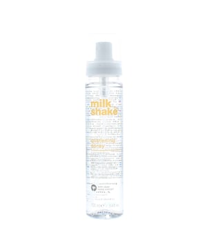 Part of the No Frizz range Milkshakes Glistening Spray is a polisher spray that helps to eliminate unwanted frizz whilst adding a beautiful shine with natural appearance. This hair spray uses date seed extract abyssinian oil and a mixture of conditioning volatile silicons to leave your hair well conditioned frizz free and healthy This antifrizz hair spray can be applied to your hair after styling to give you long lasting results an absolute must have for frizzfree hair lovers