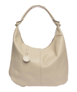 Bolso hobo  
100% cuero de vaca  
Cierre superior con cremallera  
Dimensiones: 34x44x5 cm  
Asa: 35 cm  
Correa para el hombro: /