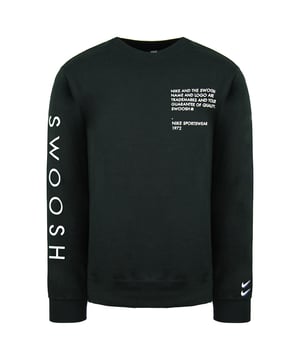 Nike Swoosh Campo de manga larga Sweaters de hombre negro CU4035 010