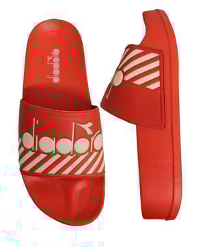 Diadora Serifos 90 ancho Barra Red Sliding Sliders On Flip Flop Sliders C7847