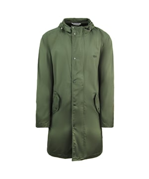 Lacoste Water Repellent Green Mens Long Zip Up Jacket BH3927 S7T