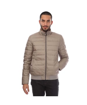 Mens Belstaff Down Filled Circuit Jacket in grey.- Adjustable throat latch collar.- Centre front zip closure.- Two multi-stitch side pockets and one inside pocket with press-stud closures.- Rib at hem and sleeve with racked stitch detailing.- Belstaff phoenix patch on left sleeve.- Contrast lining and bi-colour rib.- Lightweight and compressible.- High-density  water-repellent nylon fabric.- 750 fill power down.- 100% Polyamide.- Ref: 105296CRGRY