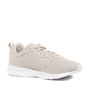 These trainers are designed to provide a perfect balance of functionality and style, making them ideal for both active pursuits and casual wear. 


Featuring a lace-up closure, these trainers offer a secure and adjustable fit, allowing you to customize the tightness to your preference. The beige synthetic upper not only adds a touch of elegance but also provides durability and flexibility for long-lasting performance.


Crafted with a mesh construction, these trainers promote breathability, ensuring optimal airflow to keep your feet cool and dry. This feature is especially beneficial during intense workouts or warm weather conditions, preventing discomfort and allowing you to focus on your activities.


The trainers are designed with a lightweight and responsive sole, providing excellent cushioning and shock absorption. This ensures a comfortable stride and reduces the impact on your joints, allowing you to enjoy your workouts or walks without unnecessary strain.



With their feminine design, these trainers effortlessly blend fashion and functionality. The subtle branding and sleek silhouette add a touch of sophistication to your overall look, allowing you to showcase your style while staying active.


Whether you're hitting the gym, going for a jog, or simply running errands, the Le Coq Sportif LCS R600 Feminine Mesh Lace-Up Beige Synthetic Women's Trainers are a reliable and fashionable choice. Embrace comfort, style, and versatility with these high-quality trainers. Lace up and step out with confidence.