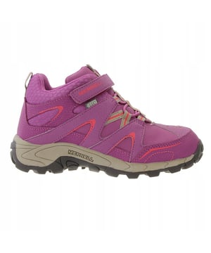 The Merrell ML-G LT TEC Kids Pink Boots are a stylish and practical choice for children's footwear. Merrell is known for its outdoor and adventure-inspired designs, and these boots are a great option for kids who need durable and comfortable footwear for various activities. Here's a description of the key features:

 Pink Design:  These boots come in a vibrant pink color, adding a touch of style and fun to your child's footwear. The color is both fashionable and appealing to kids.

 Suede and Mesh Upper:  The upper is typically constructed with a combination of suede and mesh materials. This blend offers a mix of durability, breathability, and support.

 Mid-Top Silhouette:  These boots have a mid-top design, providing ankle support and protection during outdoor adventures and various activities.

 Bungee Cord Laces with Toggle Closure:  The boots often feature bungee cord laces with a toggle closure, which makes it easy for kids to put on and take off the boots and ensures a secure fit.

 Padded Collar and Tongue:  The boots typically have a padded collar and tongue, enhancing comfort and providing cushioning around the ankle area.

 M-Select GRIP Outsole:  The M-Select GRIP outsole offers excellent traction and durability, providing stability and preventing slips on various outdoor surfaces.

 Merrell Branding:  Merrell's branding and logo elements are often featured on these boots, adding an authentic and outdoor-inspired touch to the design.

 Versatile Style:  The Merrell ML-G LT TEC Kids Pink Boots have a versatile and active style that's perfect for a variety of outdoor activities and adventures.

 Quality Construction:  Merrell is known for producing high-quality and durable footwear, ensuring that your child's boots can withstand the demands of outdoor play and exploration.