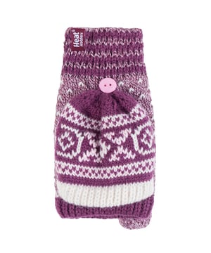 Estos convertibles estampados Heat Holders para mujer te cubren en los meses de invierno, ya que son muy cálidos a la vez que elegantes. Están forrados con un fabuloso forro aislante de felpa, llamado Heatweaver, que es aún más eficaz a la hora de mantener el aire caliente cerca de la piel. Este forro suave y sedoso no sólo proporciona un tacto lujoso, sino que también garantiza unos dedos cómodos en el crudo invierno. Los guantes tienen un estampado nórdico, por lo que se adaptan a cualquier atuendo. También tienen un puño elástico, para mantener el aire caliente atrapado en el interior del guante. Estos guantes son una manopla convertible, lo que significa que puedes elegir entre llevarlos como guantes sin dedos o tirar de la solapa de la manopla para conseguir un elegante par de guantes. Estos guantes están disponibles en 4 colores y son de talla única.