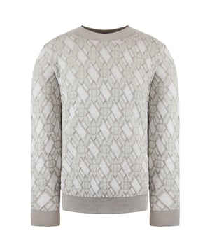 Emporio Armani Beige Patterned Mens Sweater 3G1MW3 1M32Z 0103