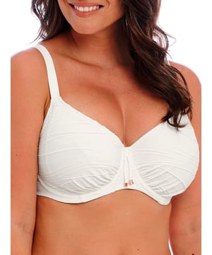 Fantasie Beach Waves Gathered Full Cup Bikini Top. With gathered cups and fixed fully adjustable straps. The product is recommended for hand wash only.
