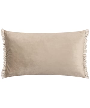 The Tilly cushion is made entirely of soft, opulent velvet and comes in a variety of soft pastel colours to help create a sophisticated look for your sofa. The dual-sided cottage core frill trim adds gravitas to the design, making it easy to combine with other larger cushions as part of a larger design scheme.