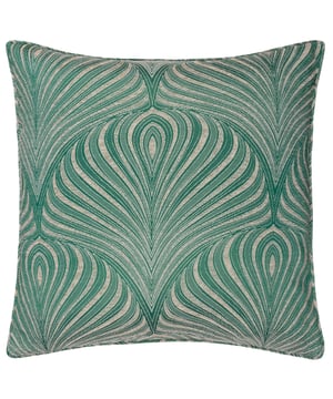 Give your home an opulent touch with the majestic Gatsby cushion. This design is inspired by the Art Deco and Nouveau movements and showcases geometric designs intertwined with sparkling gold threads woven on a beautiful jacquard fabric. This reversible piped cushion is available in a variety of decadent jewel-tone colours that are the perfect addition to any modern home.