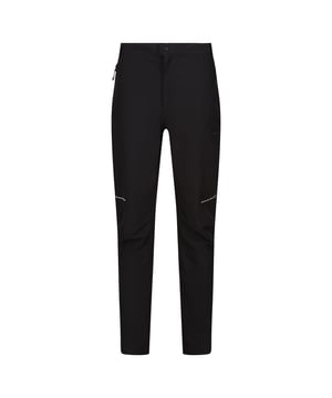 100% gerecycleerd polyester. Stof: 4 Way Stretch. Ontwerp: Eenvoudig. Sluiting: Knoop, Ritsgat. Stoftechnologie: Ademend, Waterdicht. Voorgevormde knieën, reflecterend detail, verzegelde naden. Zakken: 1 opgezette zak, achterkant, 2 zijzakken, rits, 1 dijbeenzak. Waistline: Deel Elastiek. 10000g/m²/24hrs. Waterdichte classificatie: 10000mm.