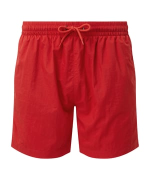 Kontrastfarbe am Taillenband. Kontrastierende Farbe des inneren Taillenbandes. Schnürung in der Taille. Zwei Ösen. Gestreifte Krawattenkordel. Gummizug in der Taille. Innenfutter aus Mesh. Zwei Seitentaschen mit Mesh-Innenfutter. Einzelne Klettverschlusstasche auf dem Rücken. Materialien: 100% Polyamid.