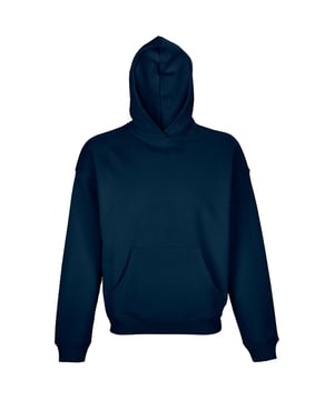Materiaal: 100% katoen. Stof: Frans Badstof. 450gsm. Ontwerp: Eenvoudig. Pasvorm: Overgedimensioneerd. Eigenschappen van de kap: Dubbellaags. Drop Shoulder, Taped Neck, Unbranded Maat Label. Hem: Ribben. Halslijn: Kapitein. Mouwtype: Met lange mouwen. Manchet: Ribbel. Zakken: Voorkant, Buidelzak. Bevestiging: Trek aan de achterkant. Voldoet aan veiligheidsnorm: REACH. Duurzaamheid: Amfori, BSCI, Fair Wear Approved, Oeko-Tex Certified, Organic Cotton, PETA-Approved Vegan..